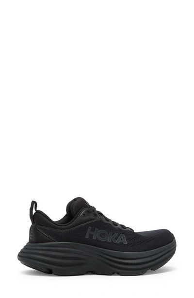 Shop Hoka Bondi 8 Running Shoe In Black / Black