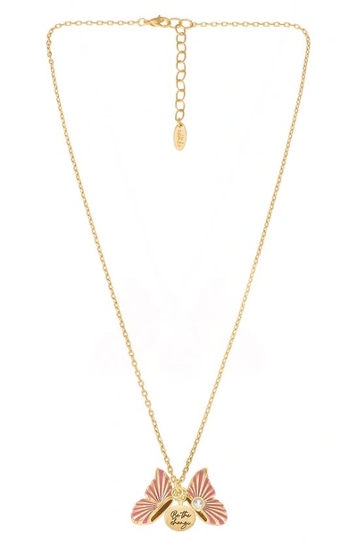Ettika Be The Change Hidden Message Locket Necklace In 18k Gold Plated, 18 In Gold
