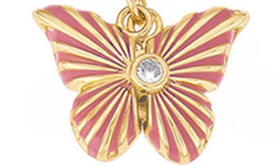 Shop Ettika 'be The Change' Butterfly Charm Necklace In Gold