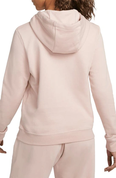 Shop Nike Sportswear Club Fleece Hoodie In Pink Oxford/ White