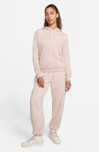 Shop Nike Sportswear Club Fleece Hoodie In Pink Oxford/ White