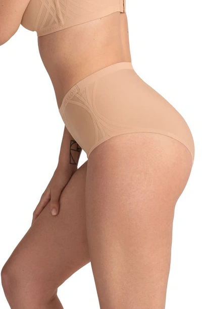 Shop Honeylove Silhouette Shaping Briefs In Sand