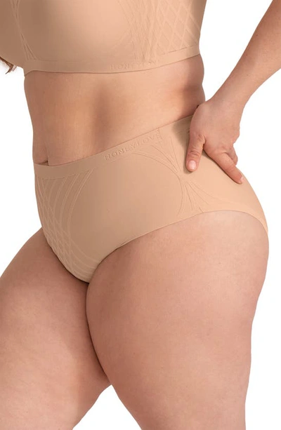 Shop Honeylove Silhouette Shaping Briefs In Sand