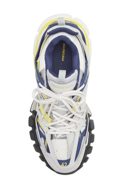 Shop Balenciaga Track Sneaker In White/ Navy/ Yellow/ Grey