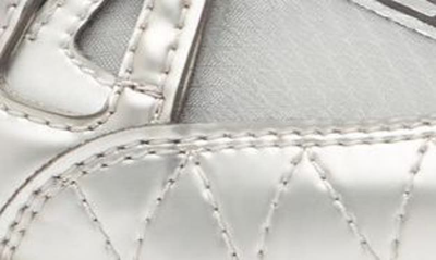 Shop Versace Kids' Trigreca Sneaker In Silver Nero Bianco