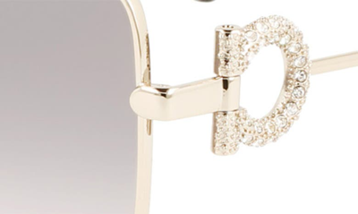 Shop Ferragamo 60mm Gradient Cat Eye Sunglasses In Rose Gold/ Grey Rose Gradient