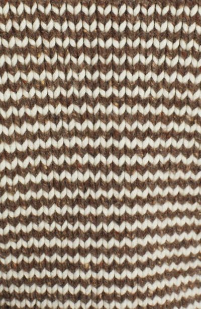 Shop Bottega Veneta Zigzag Stripe Wool Sweater In Milkweed/ White