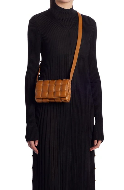 Bottega Veneta Mini Padded Cassette Intrecciato Leather Crossbody Bag In Camel 20-gold