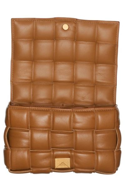 Bottega Veneta Mini Padded Cassette Intrecciato Leather Crossbody Bag In Camel 20-gold