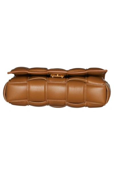 Shop Bottega Veneta Small Padded Cassette Intrecciato Leather Crossbody Bag In Camel 20-gold