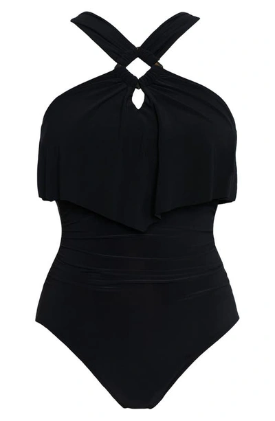 Magicsuit Liza Square-cut One-piece Swimsuit In Black