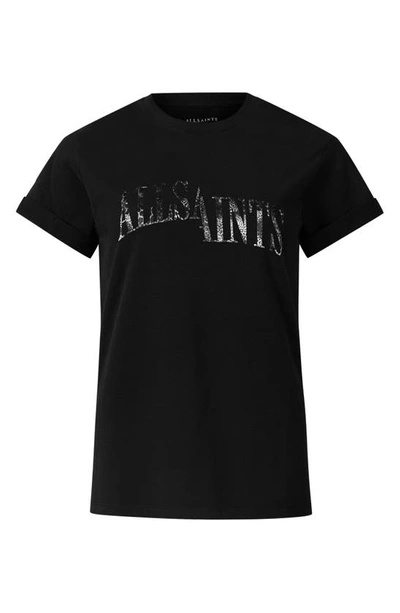 Shop Allsaints Revo Mic Graphic Tee In Black