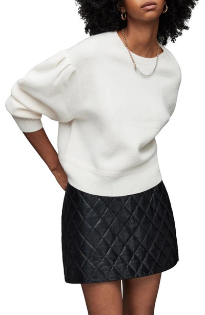 Shop Allsaints Vika Merino Wool Sweater In Off White