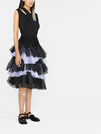 Shop Comme Des Garçons Skirt With Ruffles In Black