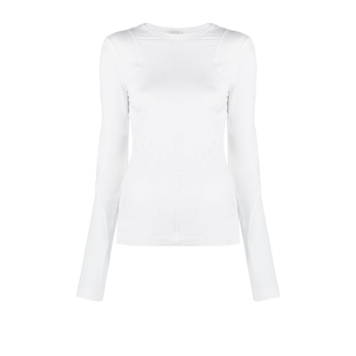 Shop Givenchy White Cut-out Long Sleeve T-shirt