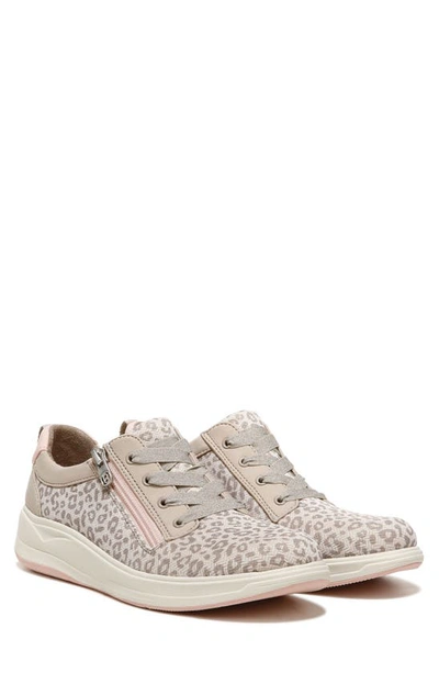 Shop Bzees Tag Along Sneaker In Simply Taupe Leopard Print