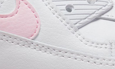 Shop Nike Kids' Air Max 90 Sneaker In White/ Pink/ White/ White
