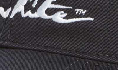 Shop Off-white Script Logo Baseball Cap In Black/ White