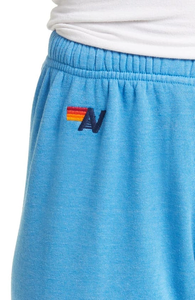 Shop Aviator Nation Rainbow Stitch Sweatpants In Ocean 2