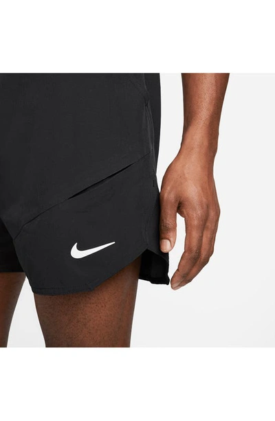 Shop Nike Court Dri-fit Advantage 7" Tennis Shorts In Black/ White