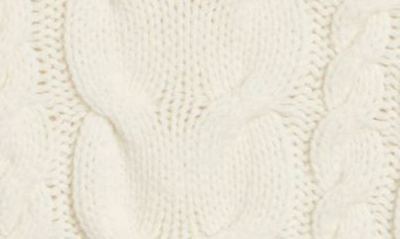 Shop Frame Cable Crop Merino Wool Sweater In Off White
