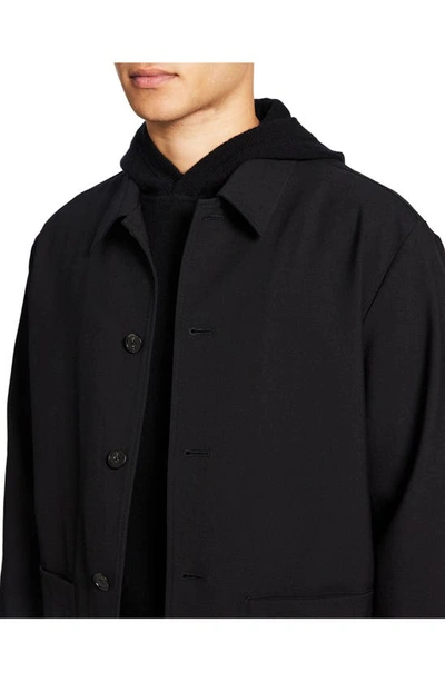 Shop Theory Selk Wool Blend Chore Jacket In Black - 001