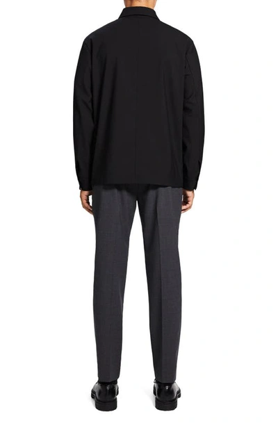 Theory Selk Wool Blend Chore Jacket In Black - 001