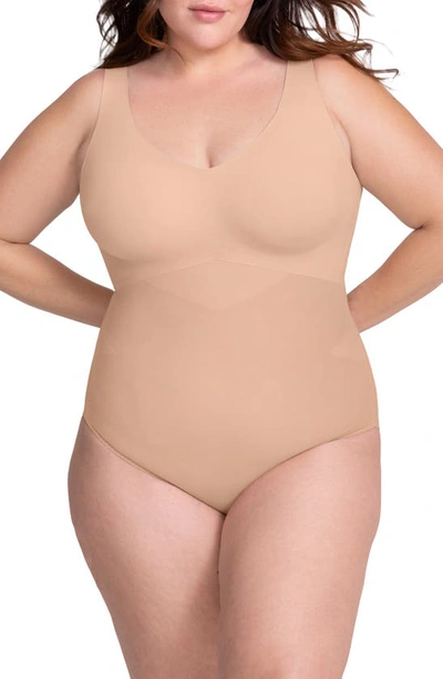 Honeylove Liftwear Tank Bodysuit In Sand