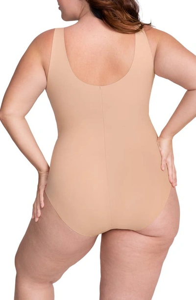 Shop Honeylove Tank Bodysuit In Sand