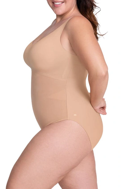 Honeylove Liftwear Tank Bodysuit In Sand