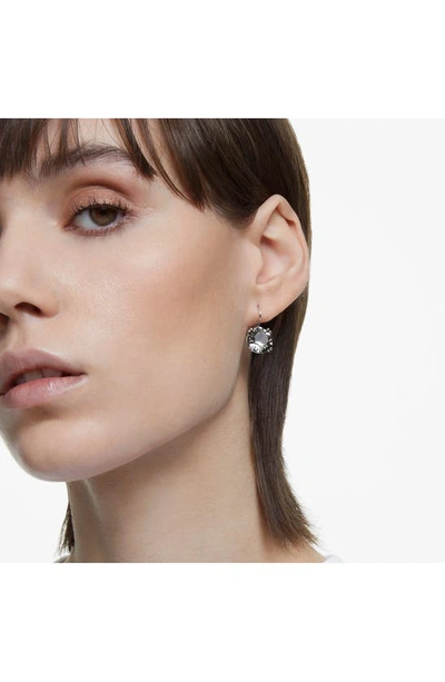 Shop Swarovski Millenia Round Crystal Drop Earrings In Charcoal