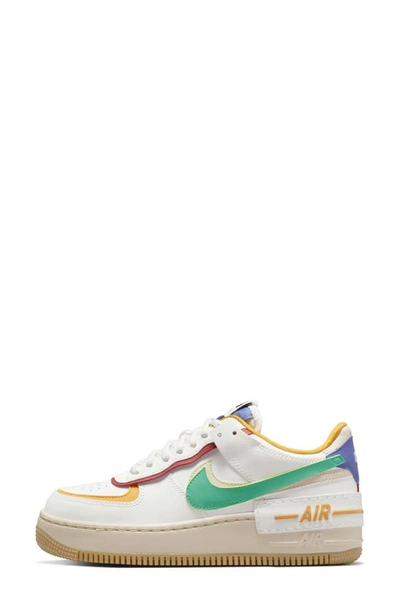 Shop Nike Air Force 1 Shadow Sneaker In White/ Yellow/ Lapis/ Green