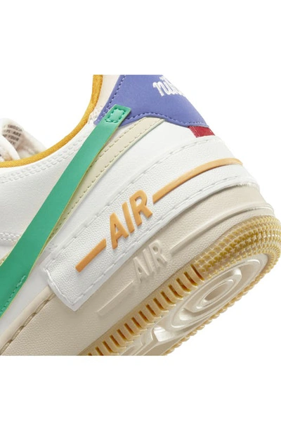 Shop Nike Air Force 1 Shadow Sneaker In White/ Yellow/ Lapis/ Green