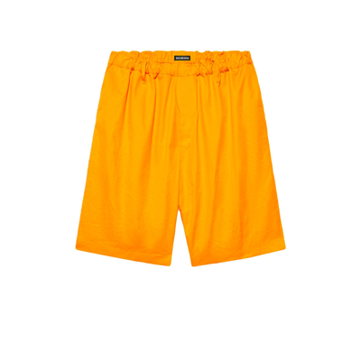 Shop Balenciaga Cotton Shorts In Orange