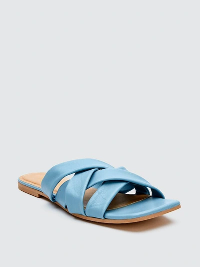 Shop Matisse Pressure Leather Sandal In Blue
