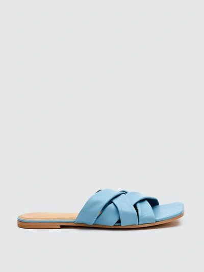 Shop Matisse Pressure Leather Sandal In Blue