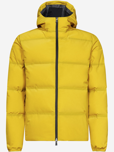 Shop Herno Laminar Cut Deep Down Jacket In Yellow