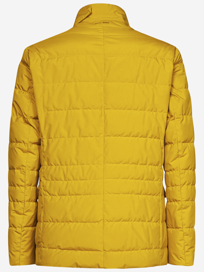 Shop Herno Blazer Down Jacket In Yellow