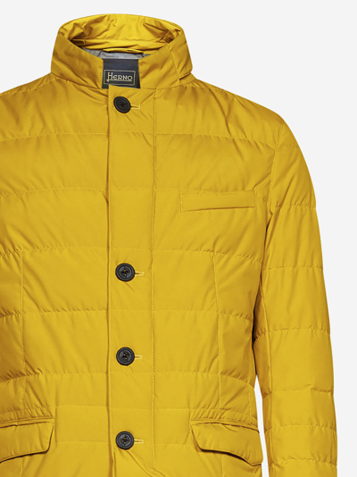 Shop Herno Blazer Down Jacket In Yellow