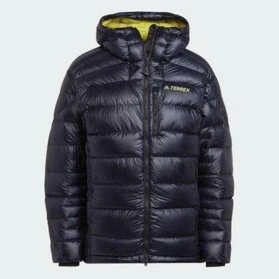 Adidas mens terrex climaheat agravic down hooded jacket blue night on sale