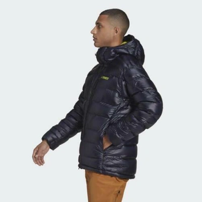 Pre-owned Adidas Originals Men's Adidas Parka Terrex Techrock Down Hooded  Jacket Hiking H28195 In Legend Ink | ModeSens