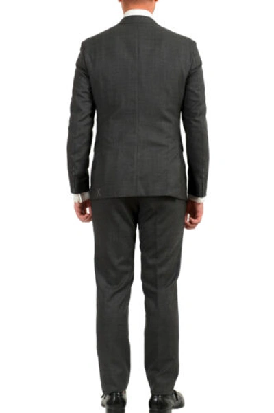 Pre-owned Hugo Boss Men's "fharverson2garvin2we" Gray Slim Fit 100% Wool Three Piece Suit