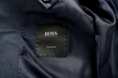 Pre-owned Hugo Boss Men's "t-henders/gorden" Gray Silk Wool Two Button Suit