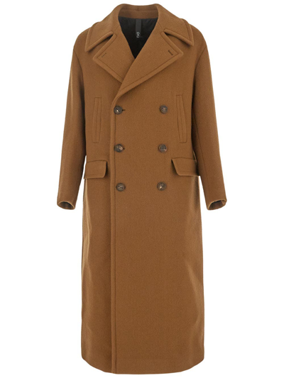 Shop Hevo Aragonese Coat In Brown