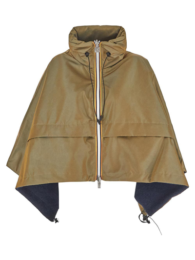 Shop K-way Manel Double Jacket In Gold