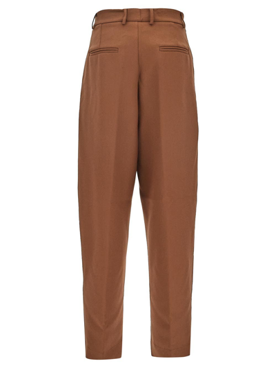 Shop Ombra Tailored Trousers In Brown