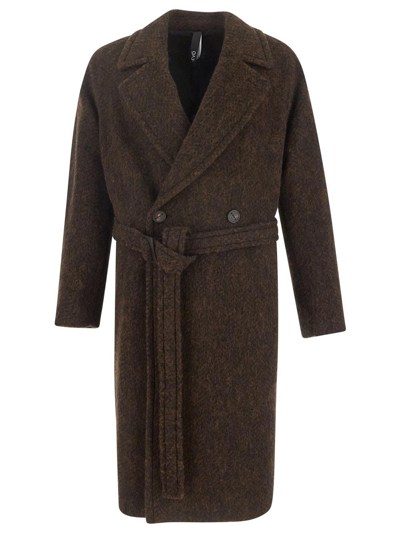 Shop Hevo Brindisi Coat In Brown