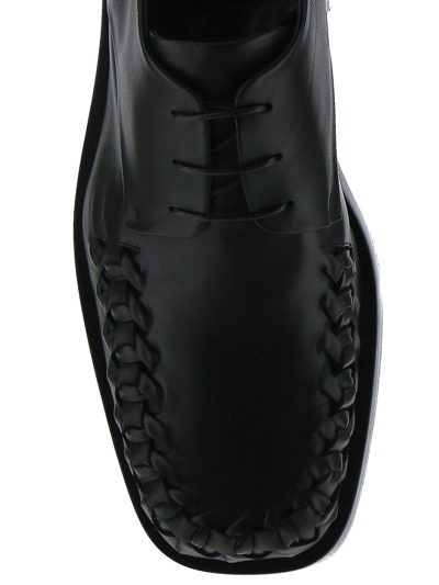 Shop Jil Sander Semi Shiny Leather Loafers In Black