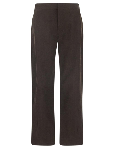 Shop Jil Sander Fluid Trousers In Brown