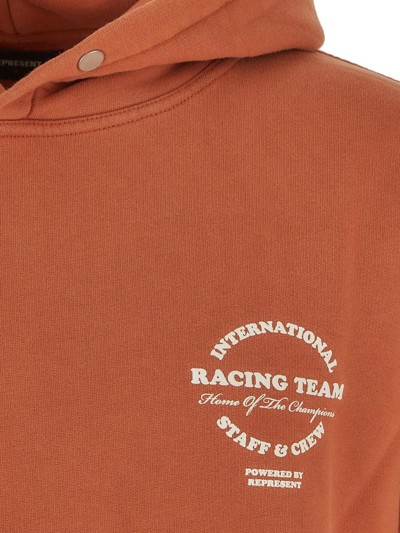 Shop Represent Racing Team Hoodie In Orange